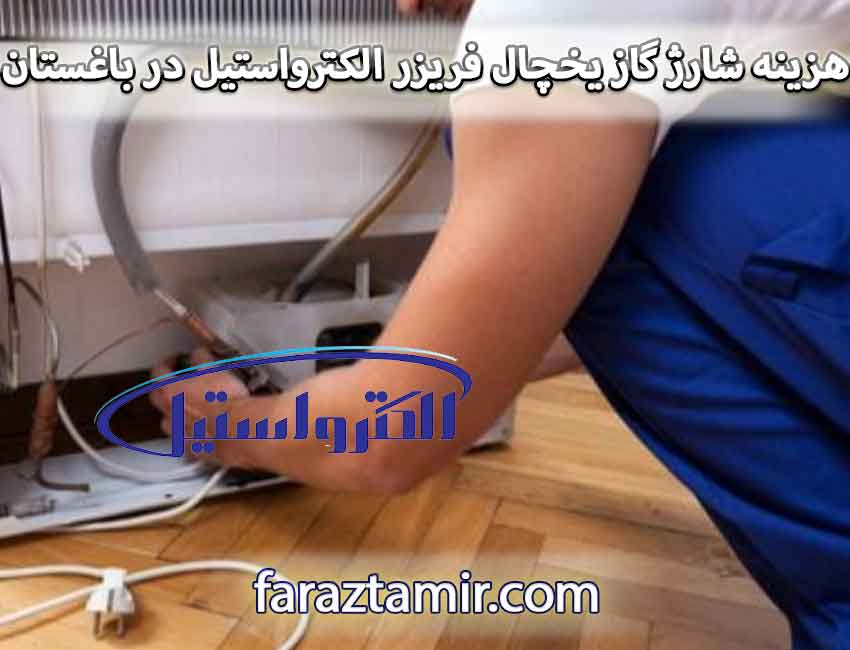 هزینه شارژ گاز یخچال فریزر الکترواستیل در باغستان کرج